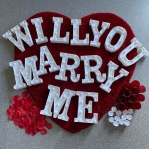 do it yourself will you marry me proposal package hire